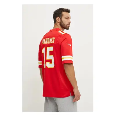 Nike t-shirt Patrick Mahomes Kansas City Chiefs piros, férfi, mintás, 67NM-KCGH-7GF-2NA