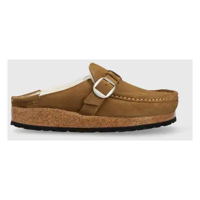 Birkenstock velúr papucs Buckley Shearling barna