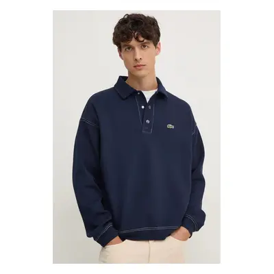 Lacoste felső sötétkék, férfi, sima, SH2821