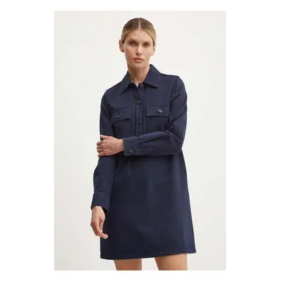 A.P.C. farmerruha robe mia sötétkék, mini, egyenes, COGZV.F05878