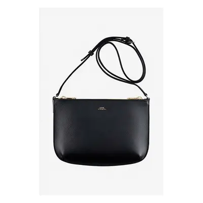 A.P.C. bőr táska Sac Sarah PXBJQ-F61404 BLACK fekete