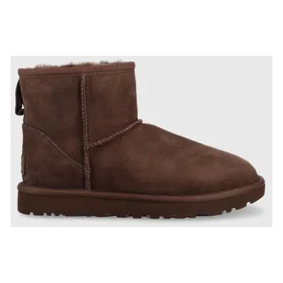 UGG velúr hócipő W Classic Mini Ii barna