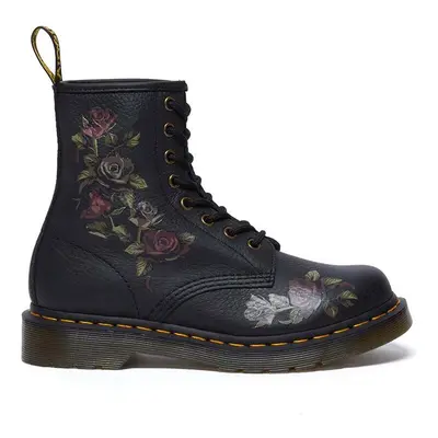 Dr. Martens bőr bakancs fekete, női, lapos talpú, DM32070001