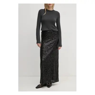 Dkny szoknya fekete, maxi, egyenes, D2G4A187