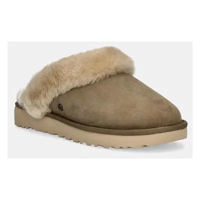 UGG velúr papucs Classic Slipper II bézs, 1130876-ALP