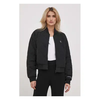 Calvin Klein Jeans bomber dzseki női, fekete, átmeneti