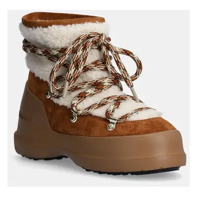 Moon Boot velúr hócipő MB LUNA BOOT SHEARLING barna, 80D2480020 MA03