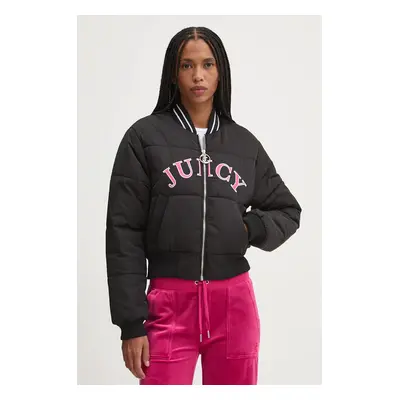 Juicy Couture bomber dzseki KELSEY PUFFER női, fekete, átmeneti, JCOIJ224557