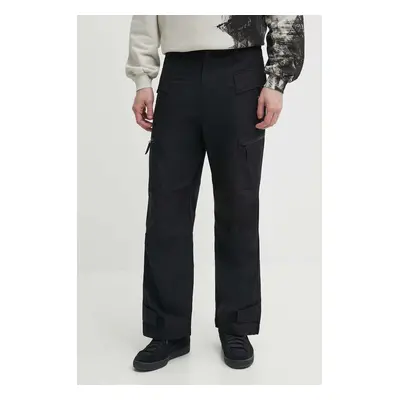 A-COLD-WALL* pamut nadrág Static Zip Pant fekete, cargo, ACWMB278C