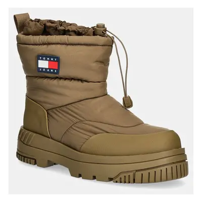 Tommy Jeans hócipő TJM SNOW BOOT zöld, EM0EM01449