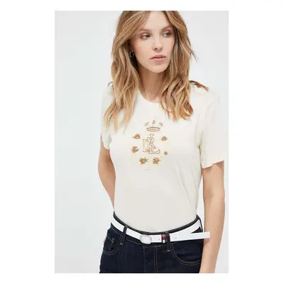 Lauren Ralph Lauren t-shirt női, bézs