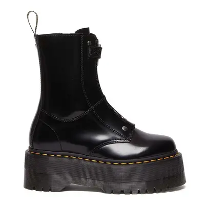 Dr. Martens bőr csizma Jetta Hi Max fekete, női, platformos, DM30976001