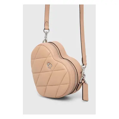 Coach bőr táska Heart Crossbody bézs