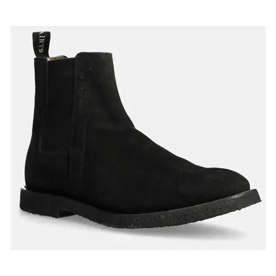 AllSaints magasszárú cipő velúrból Rhett Suede Boot fekete, férfi, M046FB