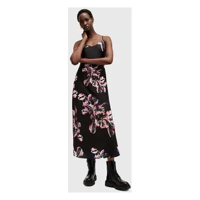 AllSaints ruha BRYONY fekete, maxi, egyenes, W226db