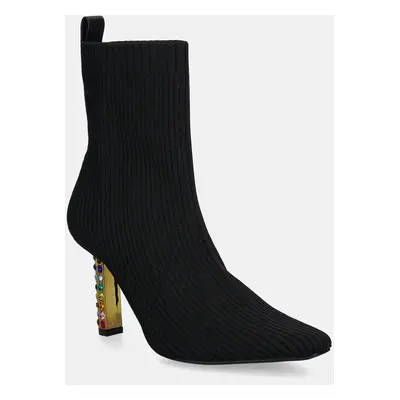 Kurt Geiger London bokacsizma Mayfair Knit Ankle Boot fekete, női, magassarkú