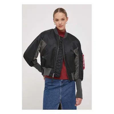 Alpha Industries bomber dzseki MA-1 Cyber Wmn női, fekete, átmeneti, oversize