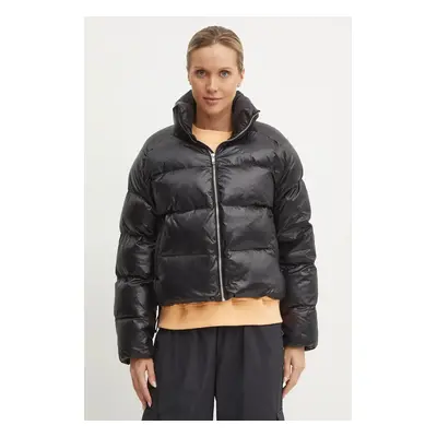 Puma rövid kabát Shiny Puffer Jacket női, fekete, téli