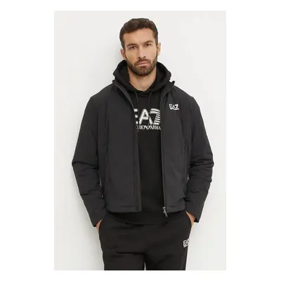 EA7 Emporio Armani sportos dzseki fekete, átmeneti, PNFWZ.6DPB42