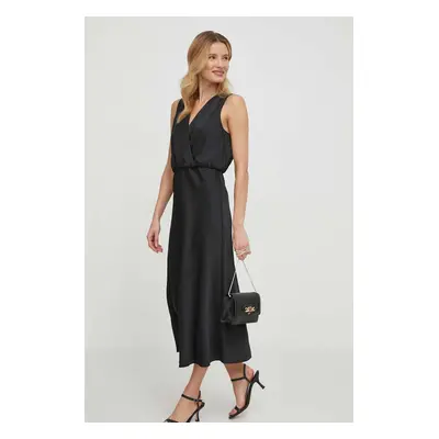 Dkny ruha fekete, midi, harang alakú, P3JBNV06