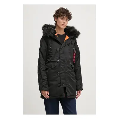 Alpha Industries rövid kabát N-3B VF Wmn női, fekete, téli