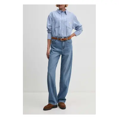 Calvin Klein Jeans farmer női, magas derekú, J20J223643