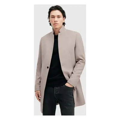 AllSaints kabát gyapjú keverékből HARGROVE COAT szürke, átmeneti, M038OB