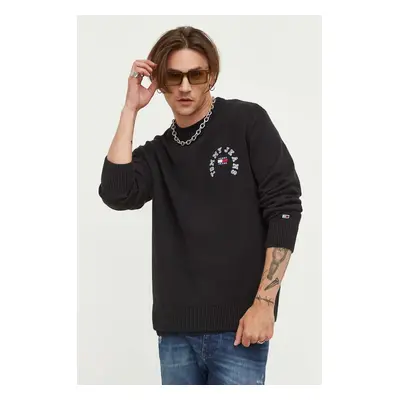 Tommy Jeans pulóver férfi, fekete