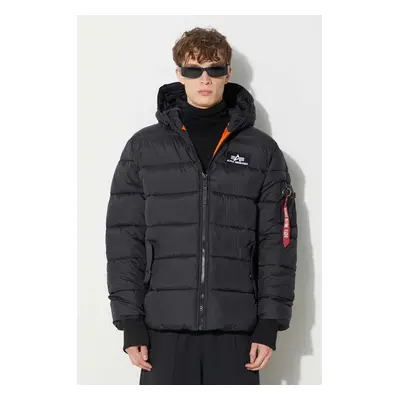 Alpha Industries rövid kabát Hooded Puffer Alpha FD férfi, fekete, téli