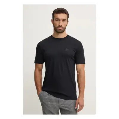 BOSS t-shirt fekete, férfi, sima