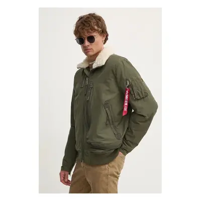 Alpha Industries bomber dzseki férfi, zöld, téli