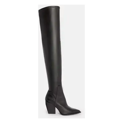 AllSaints csizma Lara Boot fekete, női, magassarkú, W099FB