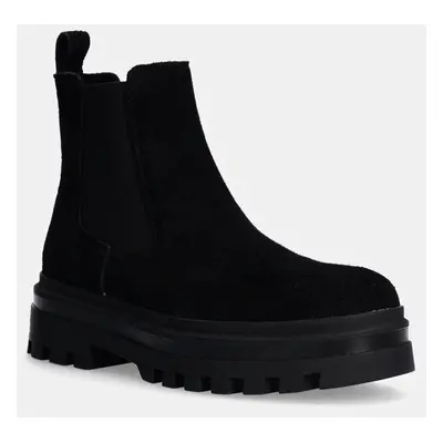 Calvin Klein Jeans bőr bokacsizma LUGGED CHELSEA BOOT HR SU fekete, férfi, YM0YM01067