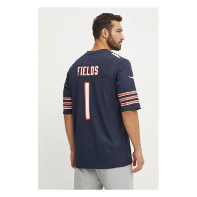 Nike t-shirt Justin Fields Bears sötétkék, férfi, nyomott mintás, 67NM-CBGH-7QF-2NM