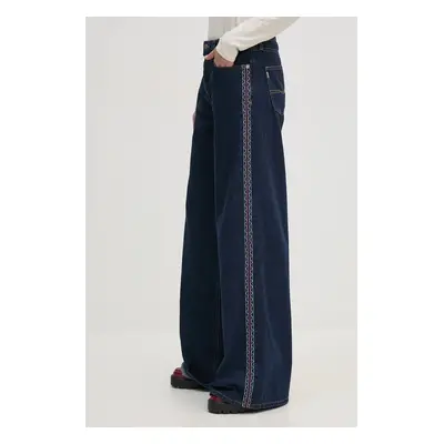 Pepe Jeans farmer WIDE LEG JEANS MW CRAFT sötétkék, női, PL204839