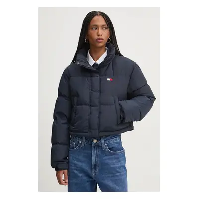 Tommy Jeans pehelydzseki női, sötétkék, téli, oversize, DW0DW18820