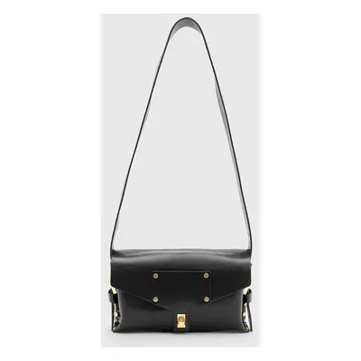 AllSaints bőr táska MIRO SATCHEL fekete, W004XA