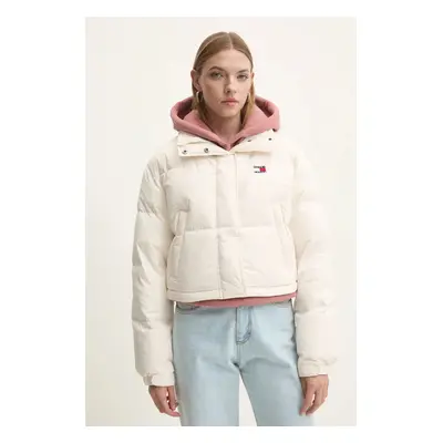 Tommy Jeans pehelydzseki női, bézs, téli, oversize, DW0DW18820