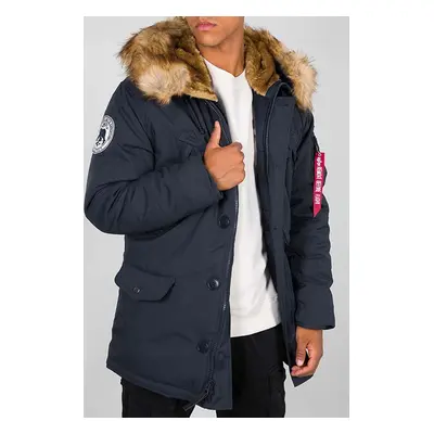 Alpha Industries rövid kabát Polar Jacket sötétkék, férfi, téli