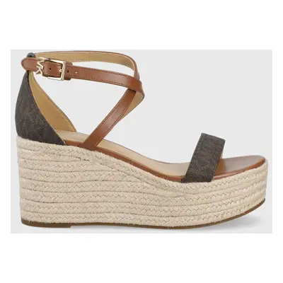 MICHAEL Kors szandál Serena Wedge Espadrille barna, női, éksarkú, 40S2SEMS1B