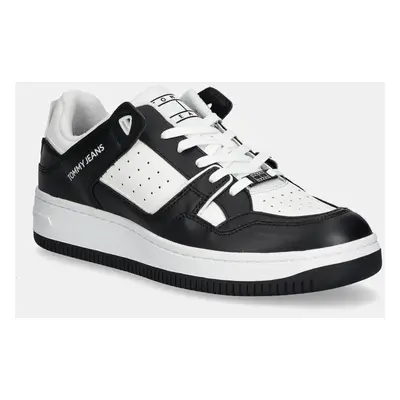 Tommy Jeans sportcipő TJM BASKET RETRO CUPSOLE WL fekete, EM0EM01464