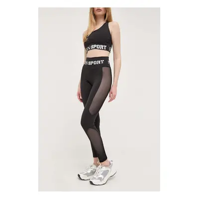 PLEIN SPORT legging fekete, női, sima