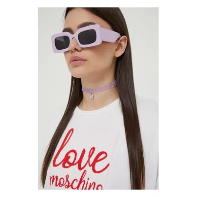 Love Moschino pamut póló fehér