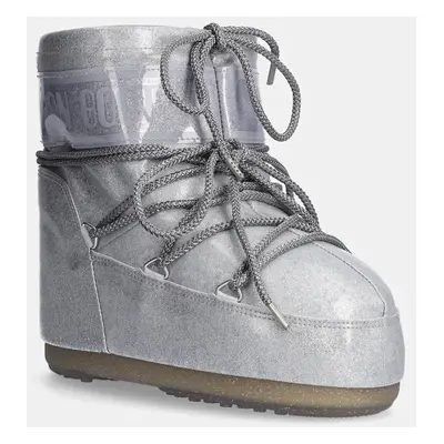 Moon Boot hócipő MB ICON LOW GLITTER ezüst, 80D1409440 H001