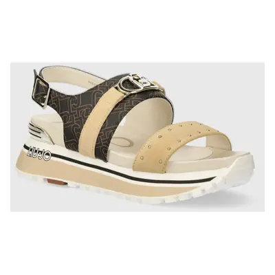 Liu Jo szandál LIU JO MAXI WONDER SANDAL barna, női, platformos, BA4107EX171S3230, BA4109PX310S3