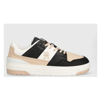 Tommy Hilfiger bőr sportcipő TH PREMIUM LO BASKET SNEAKER fehér, FW0FW07564