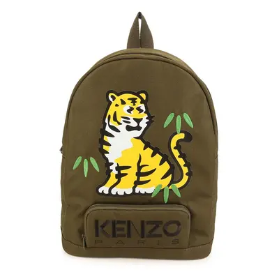 Kenzo Kids gyerek hátizsák zöld, nagy, nyomott mintás