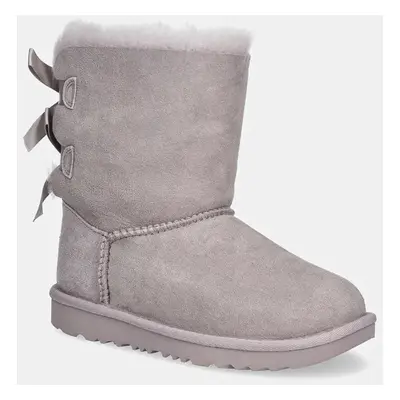 UGG gyerek hócipő velúrból K BAILEY BOW II szürke