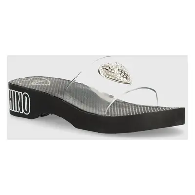 Love Moschino papucs fekete, női, platformos, JA28344G0II5200A