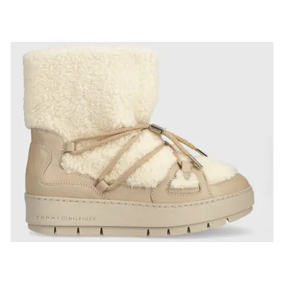 Tommy Hilfiger hócipő TEDDY SNOWBOOT bézs, FW0FW07505